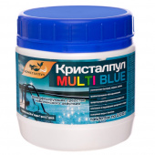 Дезинфицирующее средство Кристалпул MULTI BLUE 5 в 1 для бассейнов, табл. 20 г, банка 0,5 кг