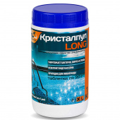Дезинфицирующее средство Кристалпул LONG для бассейнов, табл. 20 г, банка 1 кг
