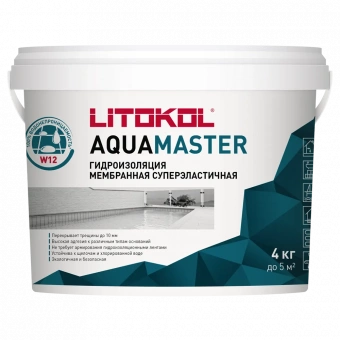 Гидроизоляционный состав АКВАМАСТЕР / AQUAMASTER 4 кг.