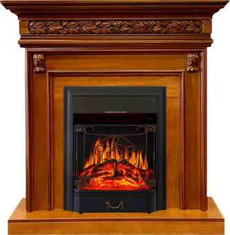 Royal Flame Каминокомплект Valletta - Орех с очагом Majestic FX Black