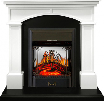 Royal Flame Каминокомплект Langford - Белый с черным с очагом Majestic FX M Black