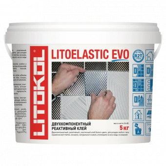 Эпоксидно-полиуретановый клей LITOELASTIC EVO (A) + (В) (5 кг.) фото 
