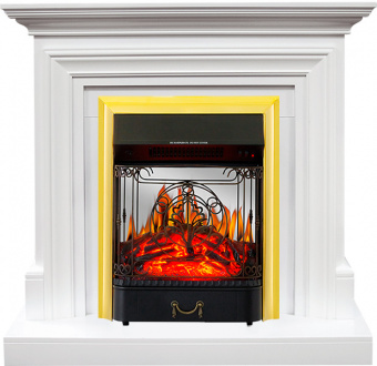 Royal Flame Каминокомплект Bradford - Белый с очагом Majestic FX M Brass