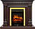 Royal Flame Каминокомплект Dallas - Темный дуб с очагом Fobos FX Brass