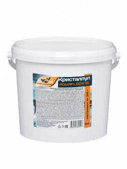 Кристалпул AQUAFLOCK SL, коагулирующее средство, табл. 25 г. ведро 5 кг