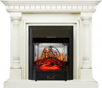 Royal Flame Каминокомплект Dallas - Слоновая кость с патиной с очагом Majestic FX M Black