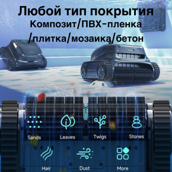 Автоматический донный очиститель WYBOT S2 беспроводной (упр. ч/з Bluetooth) (WY210C)