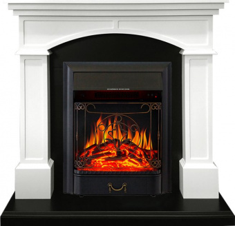 Royal Flame Каминокомплект Langford - Белый с черным с очагом Majestic FX Black