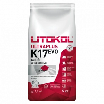 Клей для керамической плитки и мрамора LITOКOL K17 (5 кг.)
